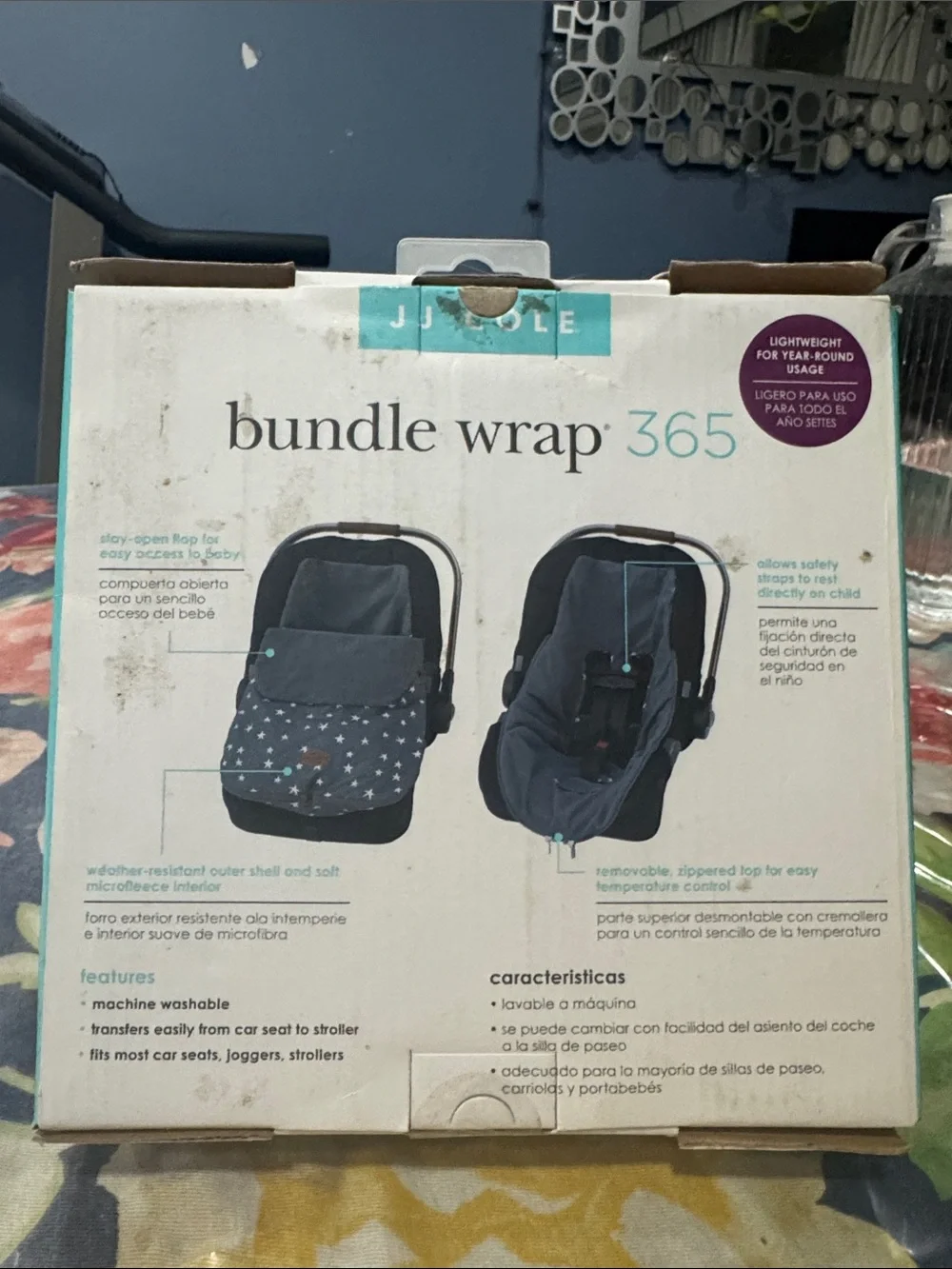 JJ Cole Navy Star-Print Bundle Wrap 365